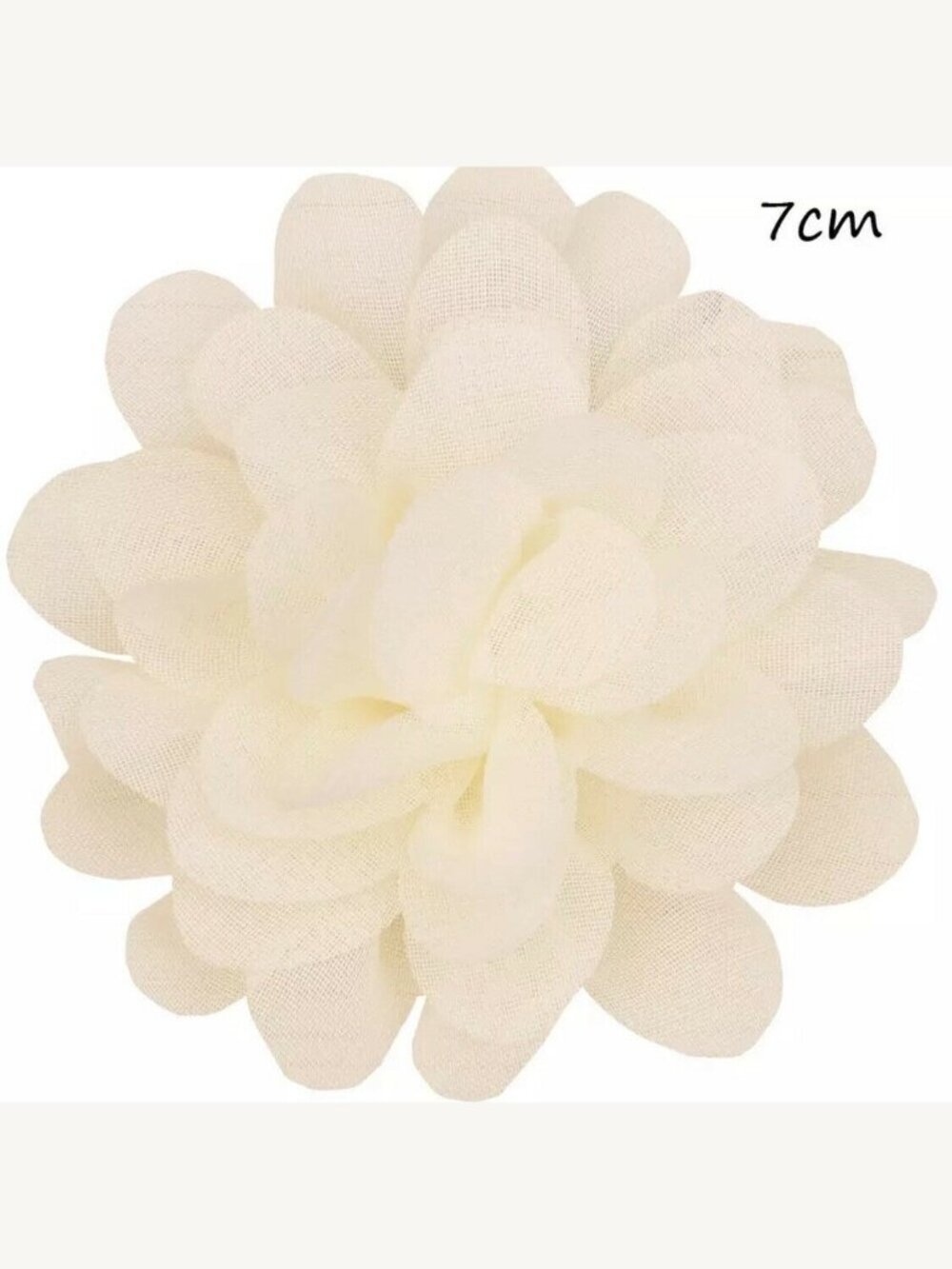 Handmade Set of 5 Chiffon Flower Fridge Refrigerator Magnets Boho Decor Ivory